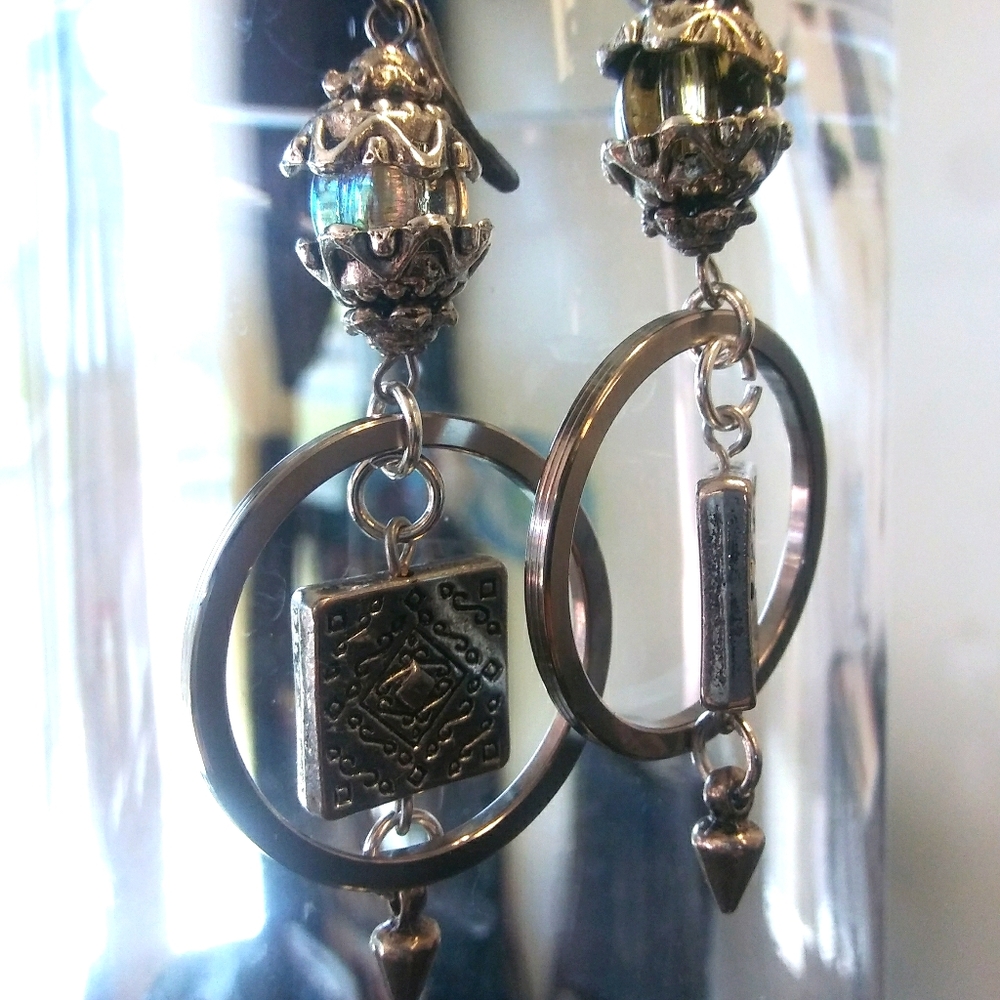 Silver Circle Dangles